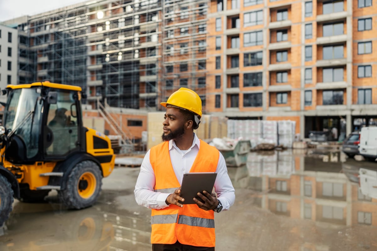 Sheffield contractor reviewing works on a residential site